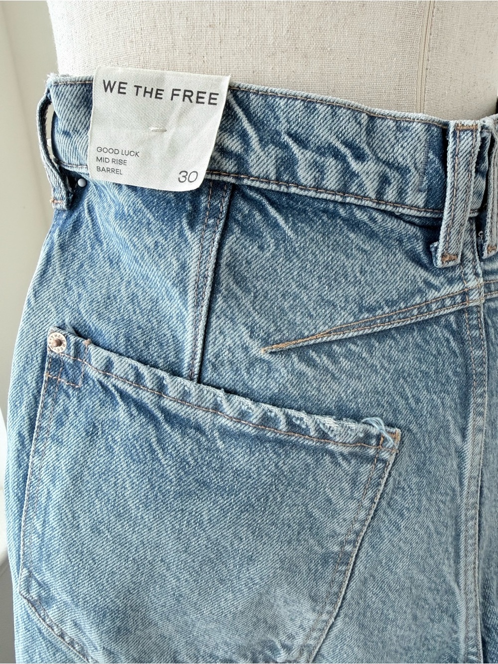 Free People Good Luck Shadow Patch Jeans in Change of Heart Wash - Picture 6 of 15